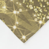 Weihnachtsglanzbäume Gold Falscher Navy-Bogen Fleecedecke (Ecke)
