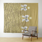 Weihnachtsglanzbäume Gold Falschsilberbogen Wandteppich (Beispiel (Horizontal))