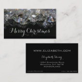 Weihnachtsglänzendes festliches elegantes visitenkarte (Vorne/Hinten)