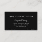 Weihnachtsglänzendes festliches elegantes visitenkarte (Rückseite)