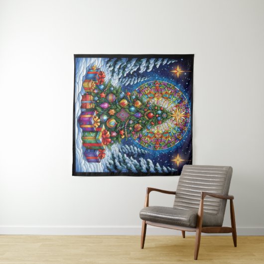 Weihnachtsglas-Band Wandteppich (Beispiel (Horizontal))