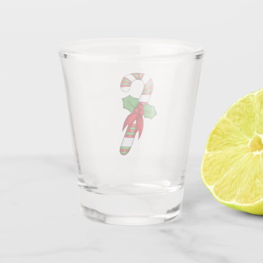 Weihnachtsglas: Candy Cane Schnapsglas (Rückseite)