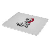 Weihnachtsglas Dalmatiner Schneidebrett (Ecke)