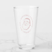 Weihnachtsglas des Party Santa Claus Pint Glas (Rückseite)