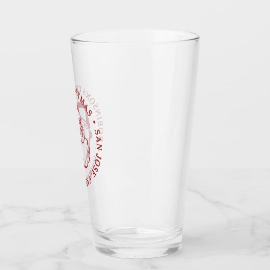 Weihnachtsglas des Party Santa Claus Pint Glas (Links)