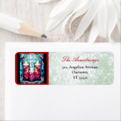 Weihnachtsglas Drei Kerzen Grün Glitzer (Insitu)