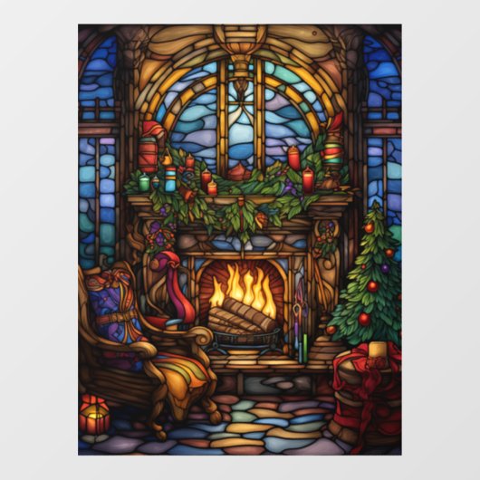 Weihnachtsglas-Fensterverkleidung Fensteraufkleber (Blatt)