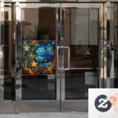 Weihnachtsglas-Fensterverkleidung Fensteraufkleber (Büro Tür)