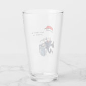 Weihnachtsglas für ihn. Du fügst das Gesicht hinzu Glas (Rückseite)