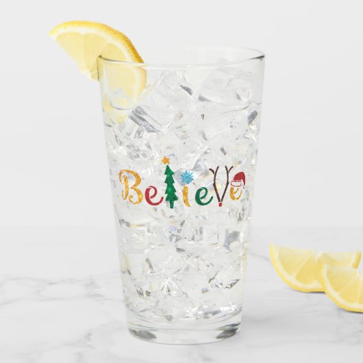 Weihnachtsglas Glas (Vorderseite Ice)