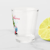 Weihnachtsglas-Gnome mit Geschenk Schnapsglas (Rechts)