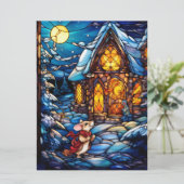 Weihnachtsglas-Karte Feiertagskarte (Stehend Vorderseite)