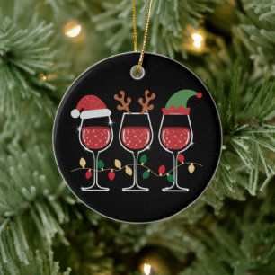 Weihnachtsglas-Lichter Weihnachten Feiertags-Trink Keramik Ornament