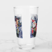 Weihnachtsglas mit glücklichen Weihnachtsfreunden Glas (Links)