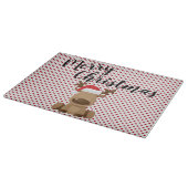 Weihnachtsglas-Schneiderschaft Rentier Polka Dot P Schneidebrett (Ecke)