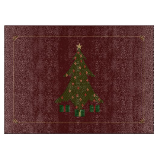 Weihnachtsglas-Schneidplatte Schneidebrett (Vorderseite)