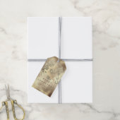 Weihnachtsglas Sepia Gold Weihnachtsmetall Geschenkanhänger (Mit Garn)