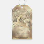 Weihnachtsglas Sepia Gold Weihnachtsmetall Geschenkanhänger (Rückseite)