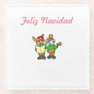 Weihnachtsglas-Untersetzer / Trivet Feliz Navidad Glasuntersetzer