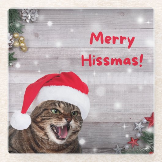 Weihnachtsglas-Untersetzer, wünschen Sie ein frohe Glasuntersetzer (Vorderseite)