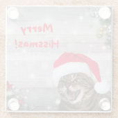 Weihnachtsglas-Untersetzer, wünschen Sie ein frohe Glasuntersetzer (Rückseite)