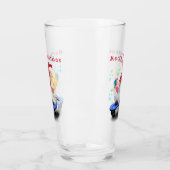 Weihnachtsgläser Skater Gnome mit Geschenken Glas (Links)