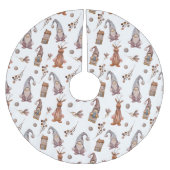 Weihnachtsgläser und Rentiermuster Polyester Weihnachtsbaumdecke (Vorderseite)