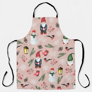 Weihnachtsgläser Wasserfarbe Nahtloses Muster Schürze