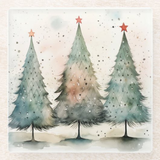 Weihnachtsgläser, Weihnachtsbaum-Untersetzer, Glasuntersetzer (Vorderseite)