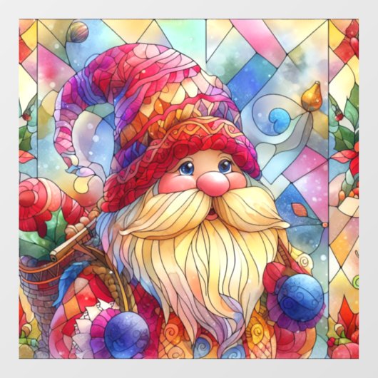 Weihnachtsglasfenster verkleidet fensteraufkleber (Blatt)