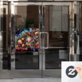 Weihnachtsglasfenster verkleidet fensteraufkleber (Büro Tür)