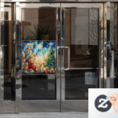 Weihnachtsglasfenster verkleidet fensteraufkleber (Büro Tür)