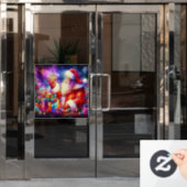 Weihnachtsglasfenster verkleidet fensteraufkleber (Büro Tür)