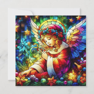 Weihnachtsglasgrün - Grußkarte Feiertagskarte