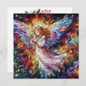 Weihnachtsglasgrün - Grußkarte Feiertagskarte (Vorne/Hinten)