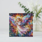 Weihnachtsglasgrün - Grußkarte Feiertagskarte (Stehend Vorderseite)