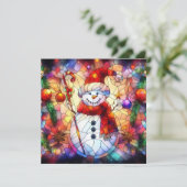 Weihnachtsglasgrün - Grußkarte Feiertagskarte (Stehend Vorderseite)