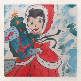 Weihnachtsglass-Untersetzer für Helfer Glasuntersetzer