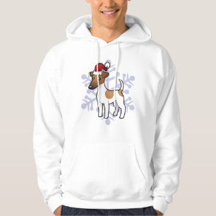 Weihnachtsglatter Foxterrier Hoodie