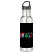 Weihnachtsglaube Edelstahlflasche (Vorderseite)