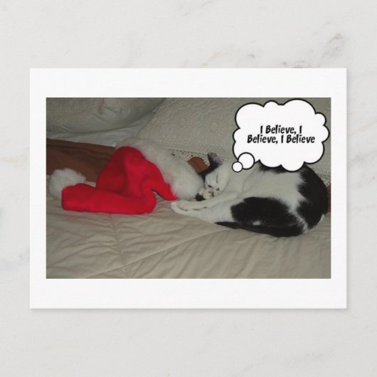 Weihnachtsglaube Feiertagspostkarte (Vorderseite)