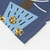 Weihnachtsglitter: Vintage-Muster Fleecedecke (Ecke)