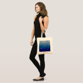 Weihnachtsglitzer Sterne Blauer Himmel Tragetasche (Vorderseite (Model))