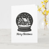 Weihnachtsglobe Karte (Gelbe Blume)