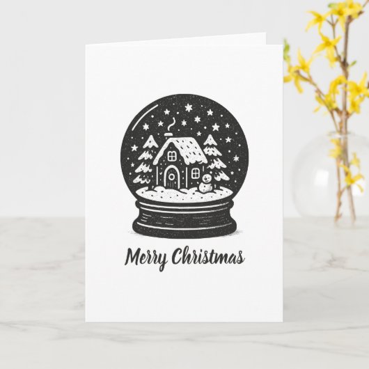 Weihnachtsglobe Karte (Gelbe Blume)