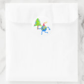Weihnachtsglobe Runder Aufkleber (Tasche)