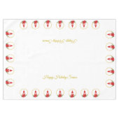 Weihnachtsglocke auf weißem Tischdecken (Vorderseite (Horizontal))