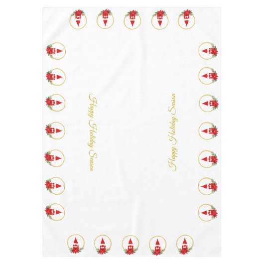 Weihnachtsglocke auf weißem Tischdecken (Vorderseite)