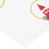 Weihnachtsglocke auf weißem Tischdecken (Schrägansicht)