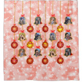 Weihnachtsglocke & Ball Ornamente 6 Fotos L-Red, V Duschvorhang (Vorderseite)